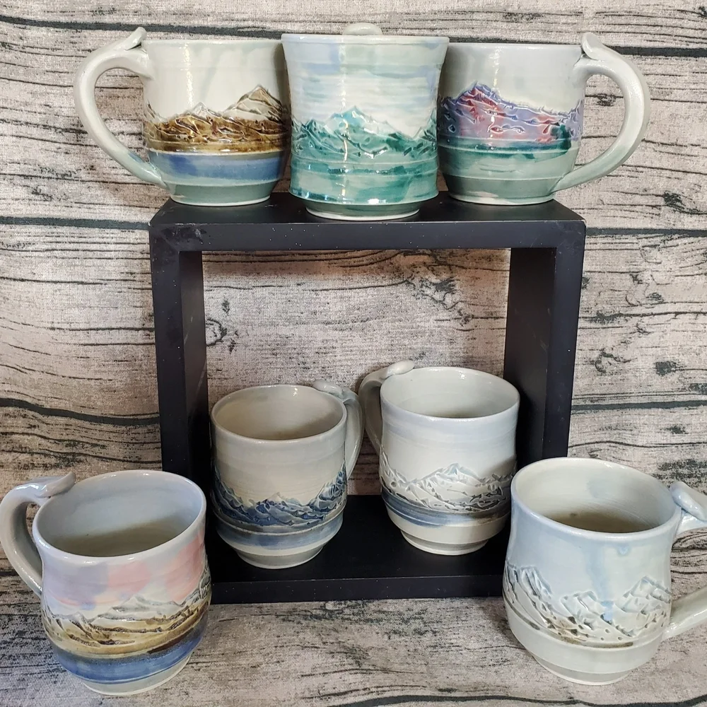 Mountain Meets Water Mugs: A Ceramic Symphony