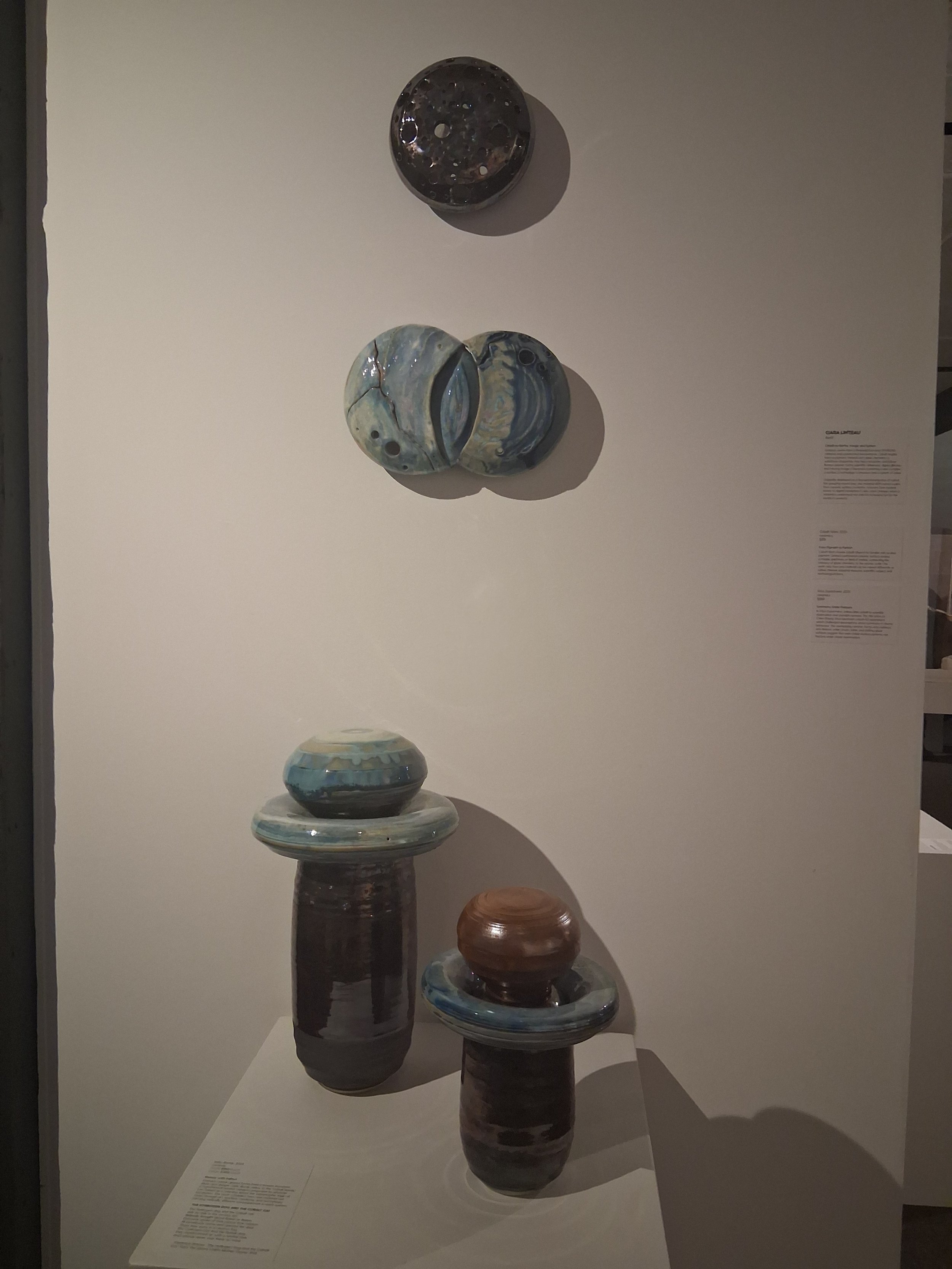 Ciara Linteau’s ceramic artwork exhibited in ENVIRON at the Alberta Craft Council.