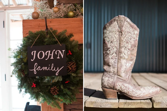 wreath and shoes
