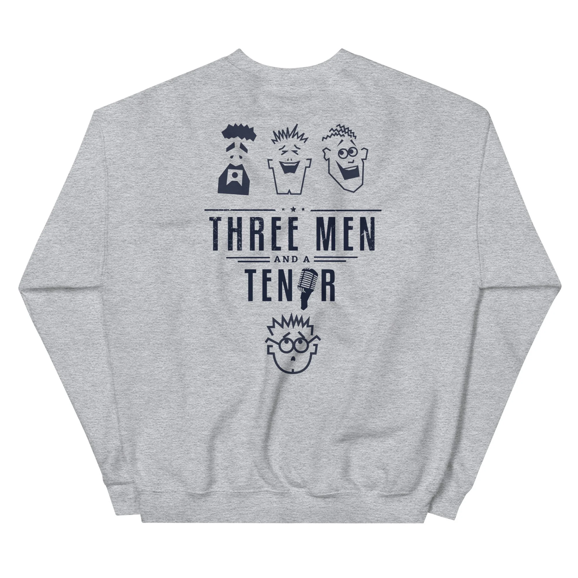 Three Men and a Tenor - Vintage Caricature Crew Sweatshirt