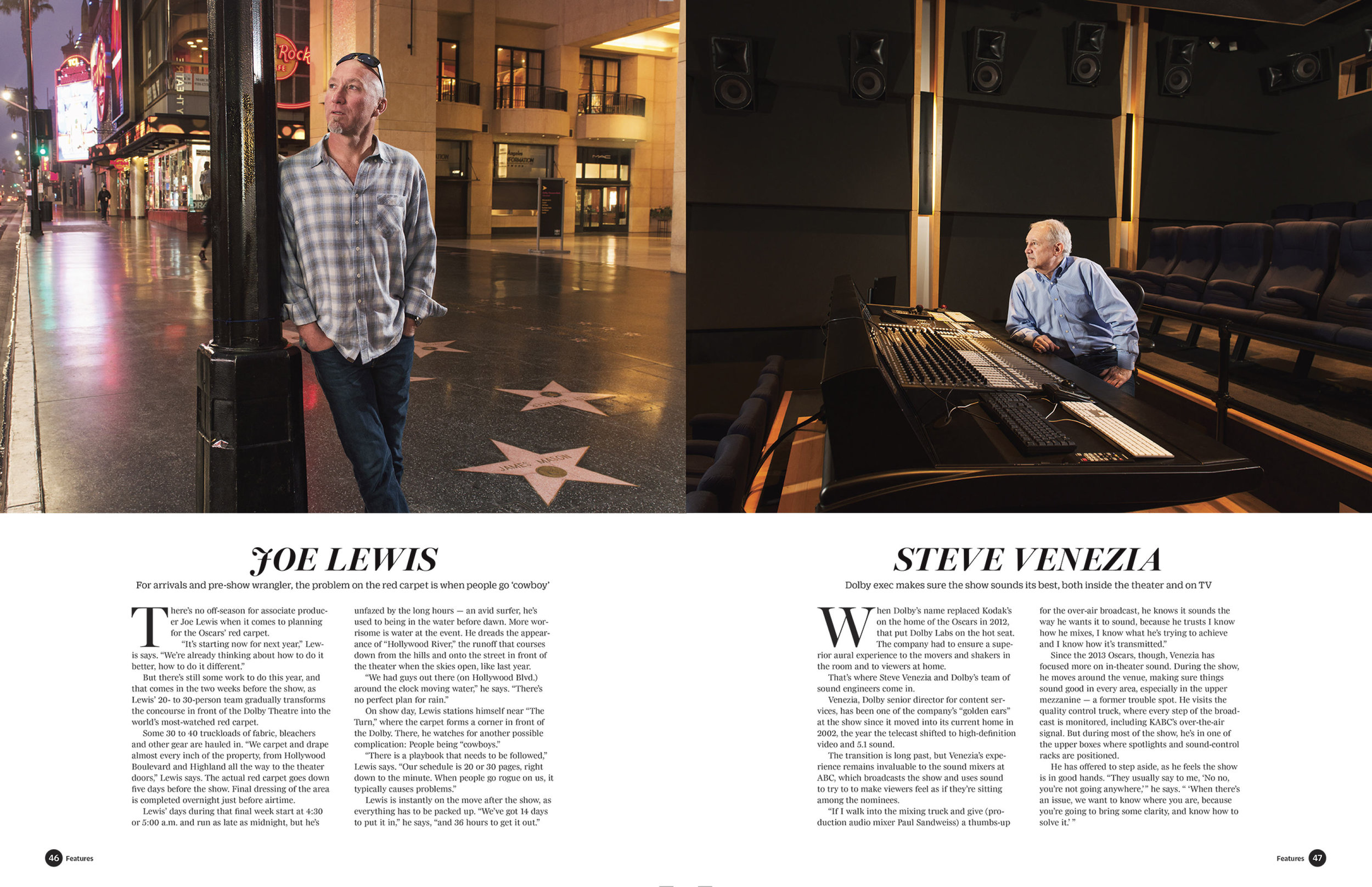   Portfolio of Oscar Artisans: the men and women who work behind the scene of the 2015 Academy Awards.&nbsp;Photographed for Variety Magazine.  