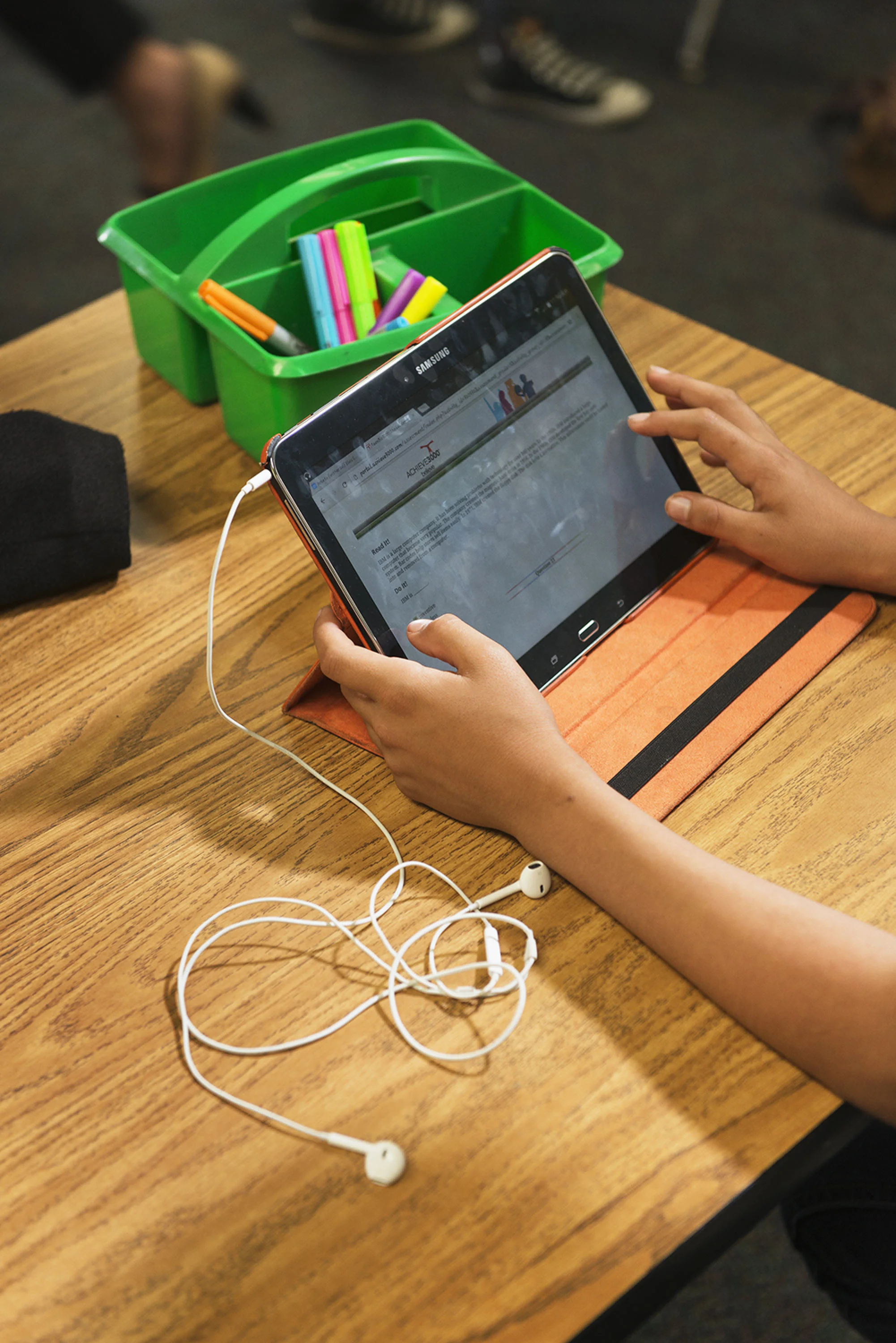 Schools all over the country have invested into iPad's and tablets for students to use and take home, but about 30% of American school children don't have internet access at home and about 50% of the students at Alvin Dunn Middle school in San Marcos don't have internet. The San Diego based Qualcomm Wireless is attempting to close this "homework gap" with their free data plan program for kids to be able to do homework at home with their tablets. Shot for WIRED Magazine.