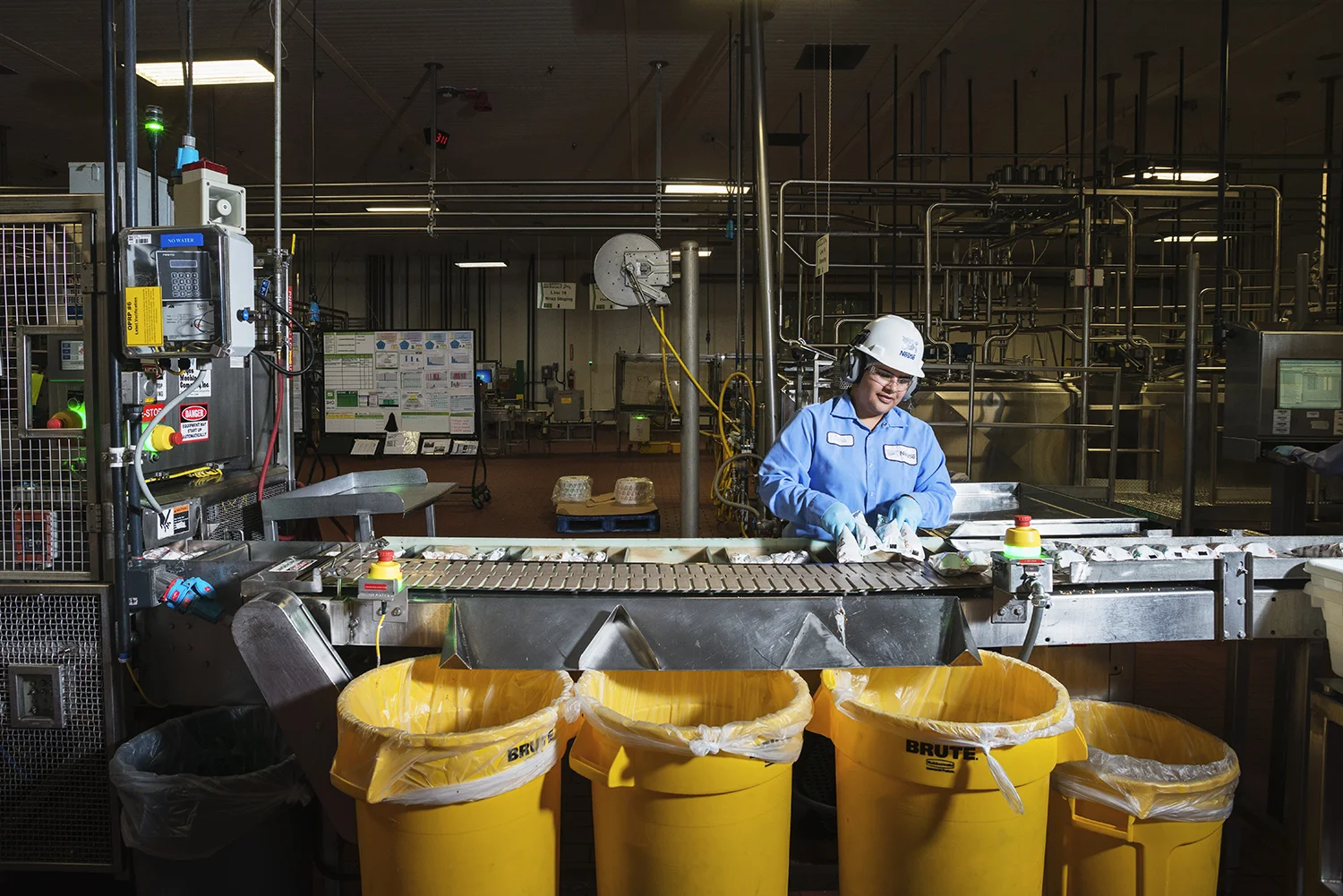 A series of photos for WIRED Magazine illustrating the process of making Nestle's Drumstick Ice creams. Photographs were taken at Nestle Headquarters in Bakersfield, CA.