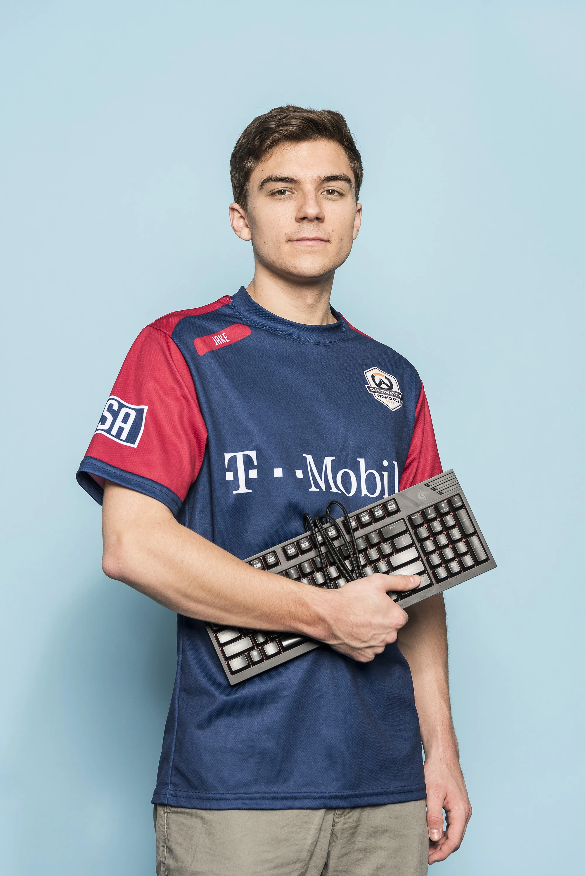Overwatch is a team-based multiplayer first person shooter computer video game developed by Blizzard Entertainment and was released in May 2016. These professional ESports athletes are a part of teams that are franchises from major cities across the world. The teams function as any major professional sports team would, with sponsors, salaries, bonuses and trainers. Photographed for WIRED Magazine. 