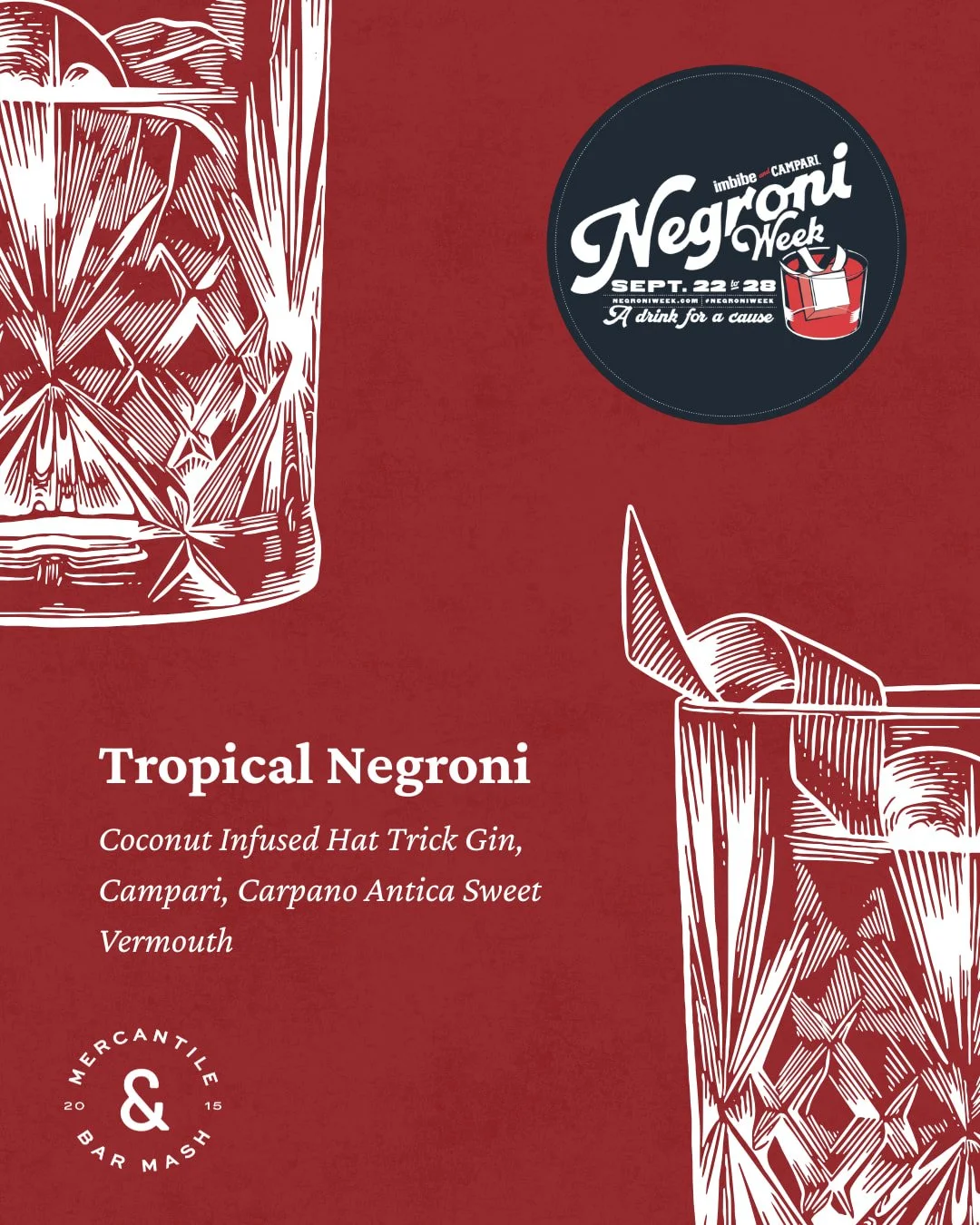 📣 Negroni Week is here, gin lovers! ✨
Our take on the classic brings a tropical twist: coconut-washed Hat Trick gin, Campari, and Carpano Antica sweet vermouth. 🥃

Every sip supports the Slow Food movement, working toward a more sustainable and equ