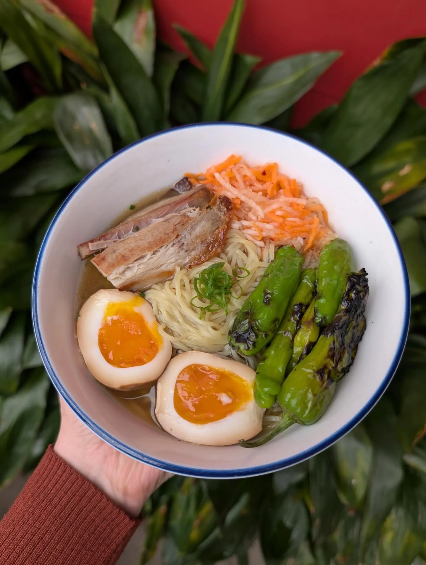Tonight&rsquo;s Ramen Special: Pork Belly Miso. 🍜✨

Shio broth, orange Szechuan glazed pork belly, soy marinated egg, picked daikon radish and carrot, and blistered shishitos come together to make a bowl of pure comfort. 

Doors open at 4 - we&rsquo