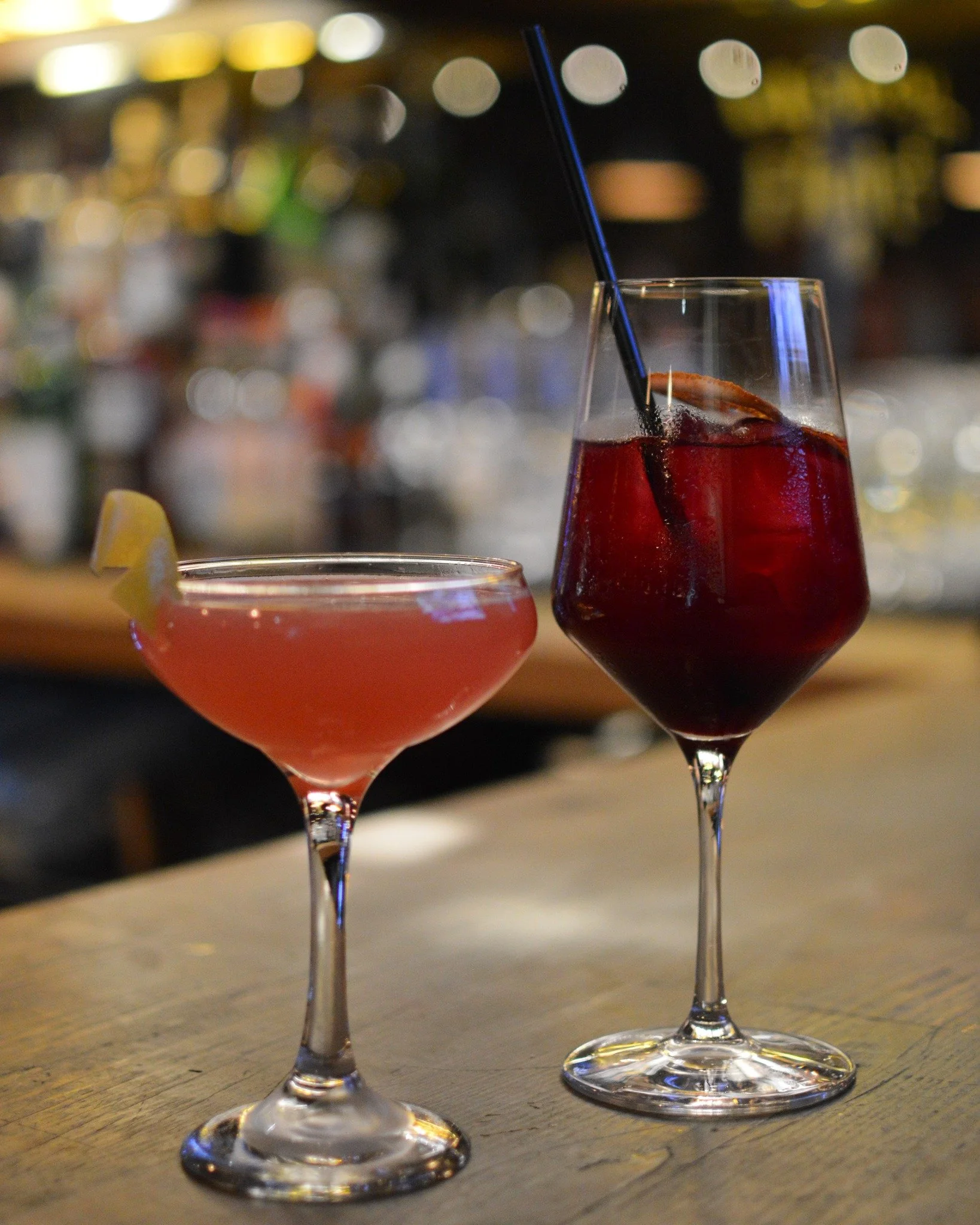 Meet your two new obsessions:

🍷Achy Breaky Heart &mdash; Alida Blanco tequila, Prosecco, beets, lemon, and thyme (yes, it will break your heart&mdash;in the best way).

🍸Best Buzz &mdash; @bulrush_gin blood orange gin, lemon, honey, and lavender (