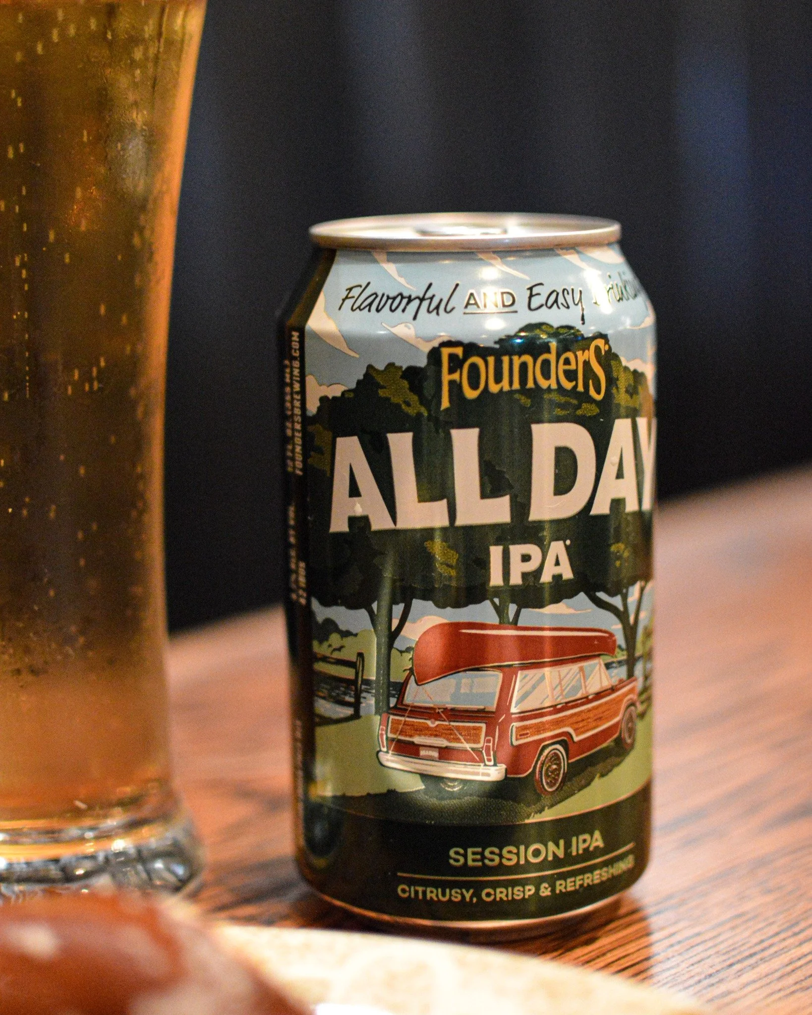 Have you tried the @foundersbrewing All Day IPA yet?🍻

Refreshing citrus, floral, and tropical fruit notes, with moderate bitterness and a crisp clean finish make for a sip best enjoyed with our Giant Soft Pretzel. 

Our doors open at 4 PM, we'll se