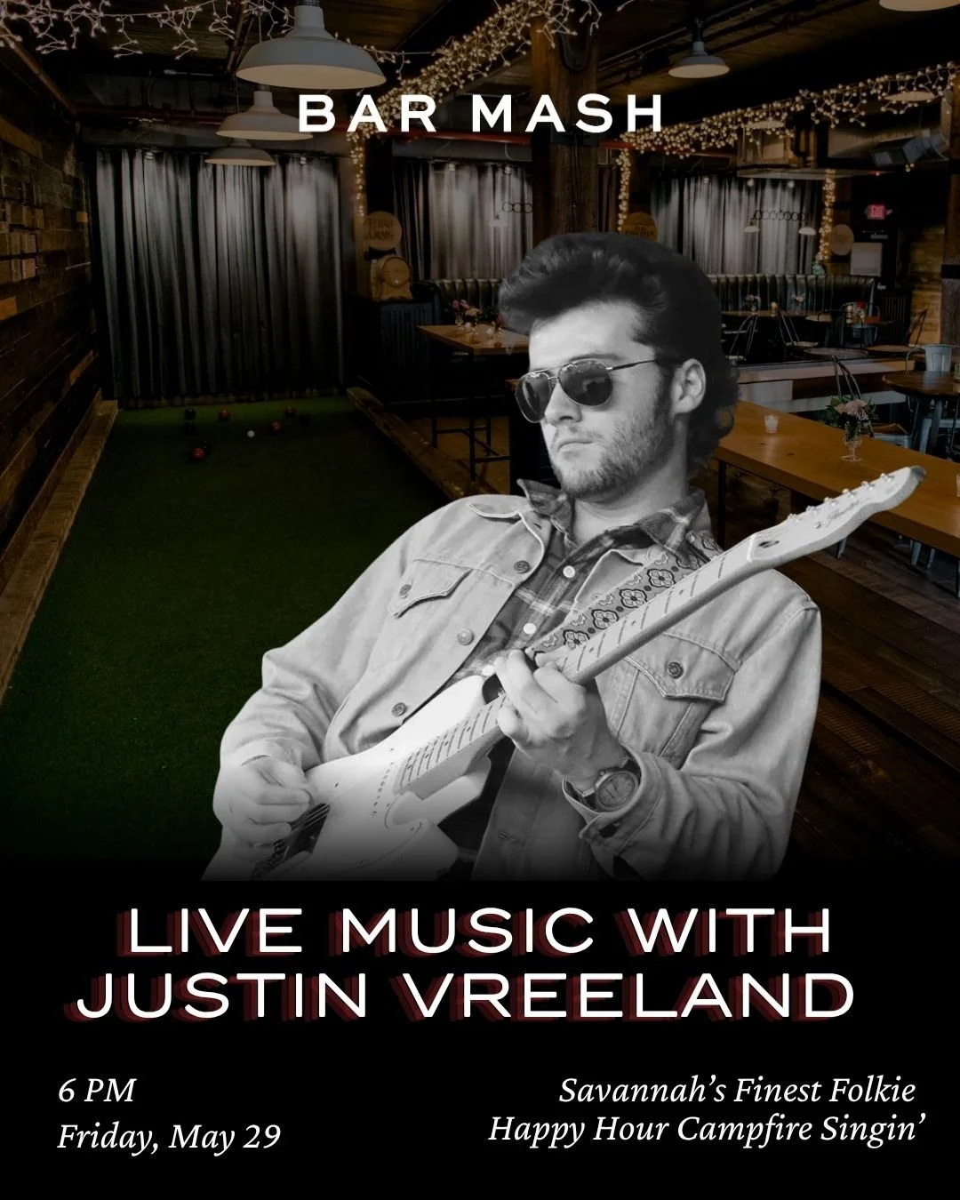 Attention campers: Friday, May 29 is going to be a night to remember! 📣🏕️🎶

This time, we're bringing the campfire to you. Join us for live music with @justinvreeland_music starting at 6 pm, with the kind of nostalgic, soul-warming, sing-your-hear