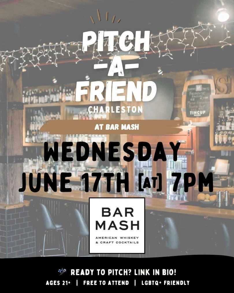 The first one was so good, we had to do it all over again.😏

We're back with @pitchafriend.charleston on Wednesday, June 17 &mdash; and this time, we're bringing even more good energy and great people. Watch friends take the stage to hype up their f