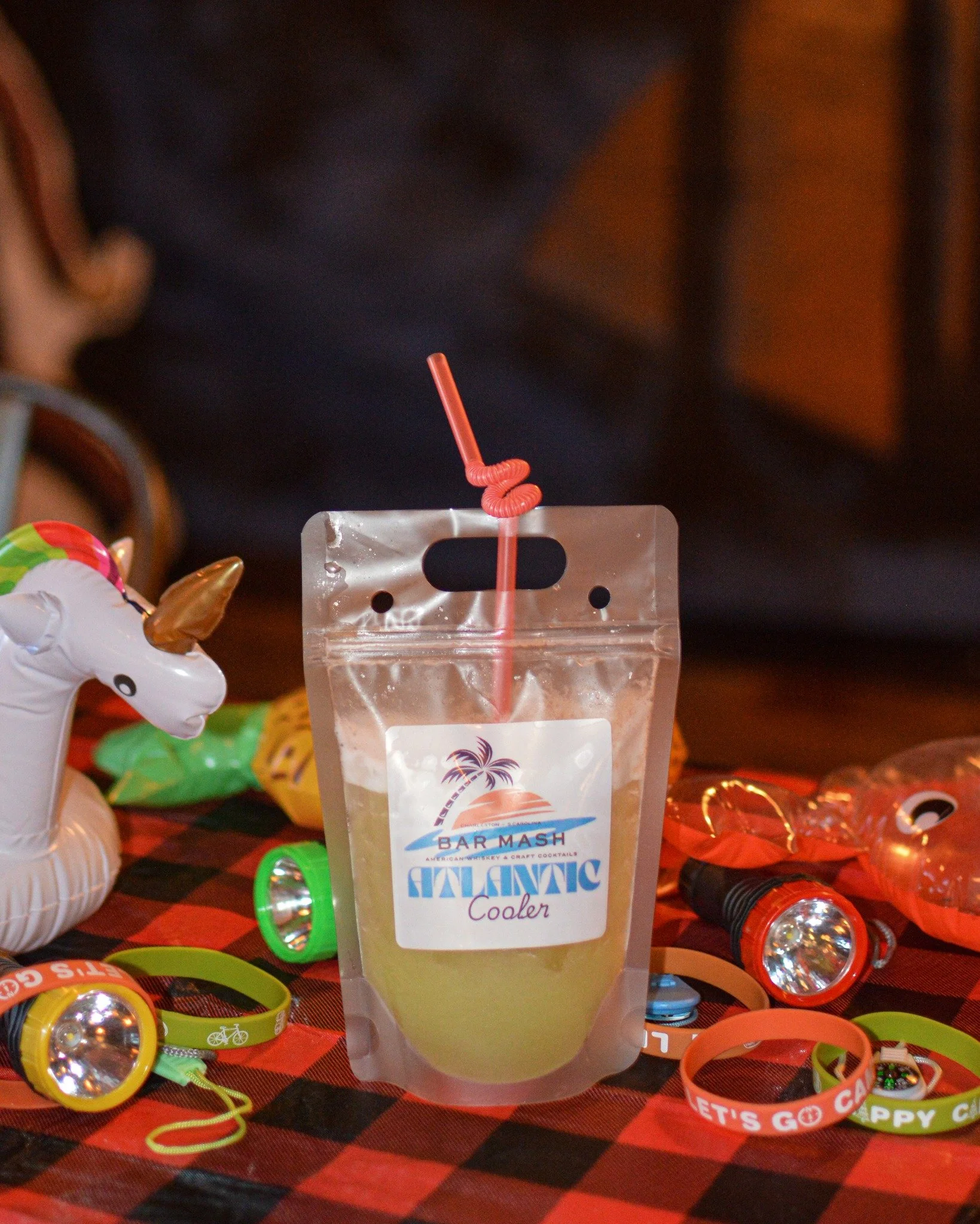 Who says drink pouches are just for kids? 😎

Our Atlantic Cooler is bringing a little nostalgia to Camp Mash with a tropical blend of Agwe rum, Hpnotiq liqueur, kiwi, pineapple, and lime.

Cold, refreshing, and packed with island-inspired flavor, it