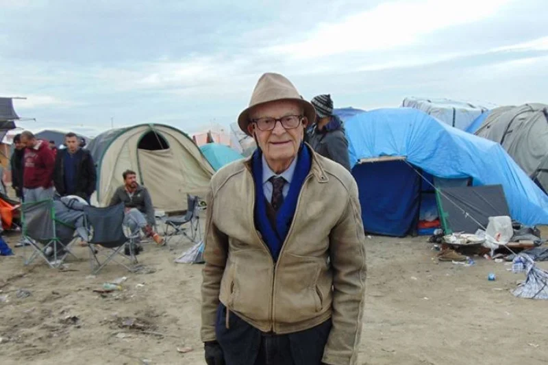 Harry at the ‘Jungle’ refugee camp in Calais, France