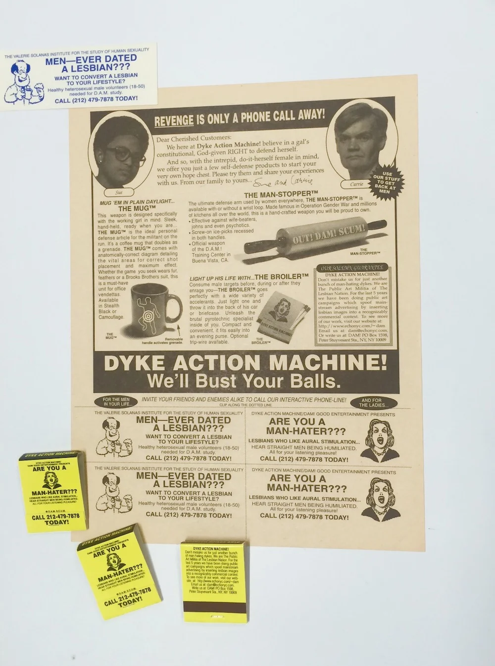 Dyke Action Machine, DAM SCUM, 1996. Courtesy of Dyke Action Machine! (Carrie Moyer and Sue Schaffner)