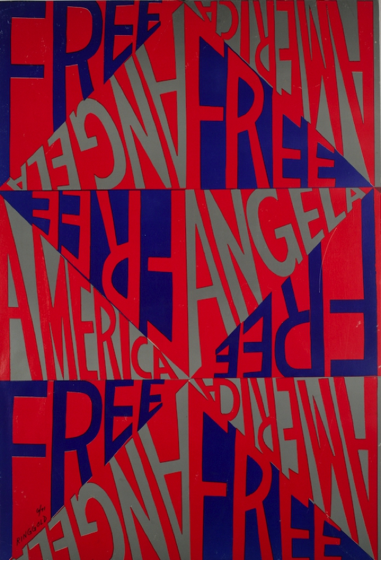  Faith Ringgold, America Free Angela, offset print, 1971. Courtesy ACA Galleries. 