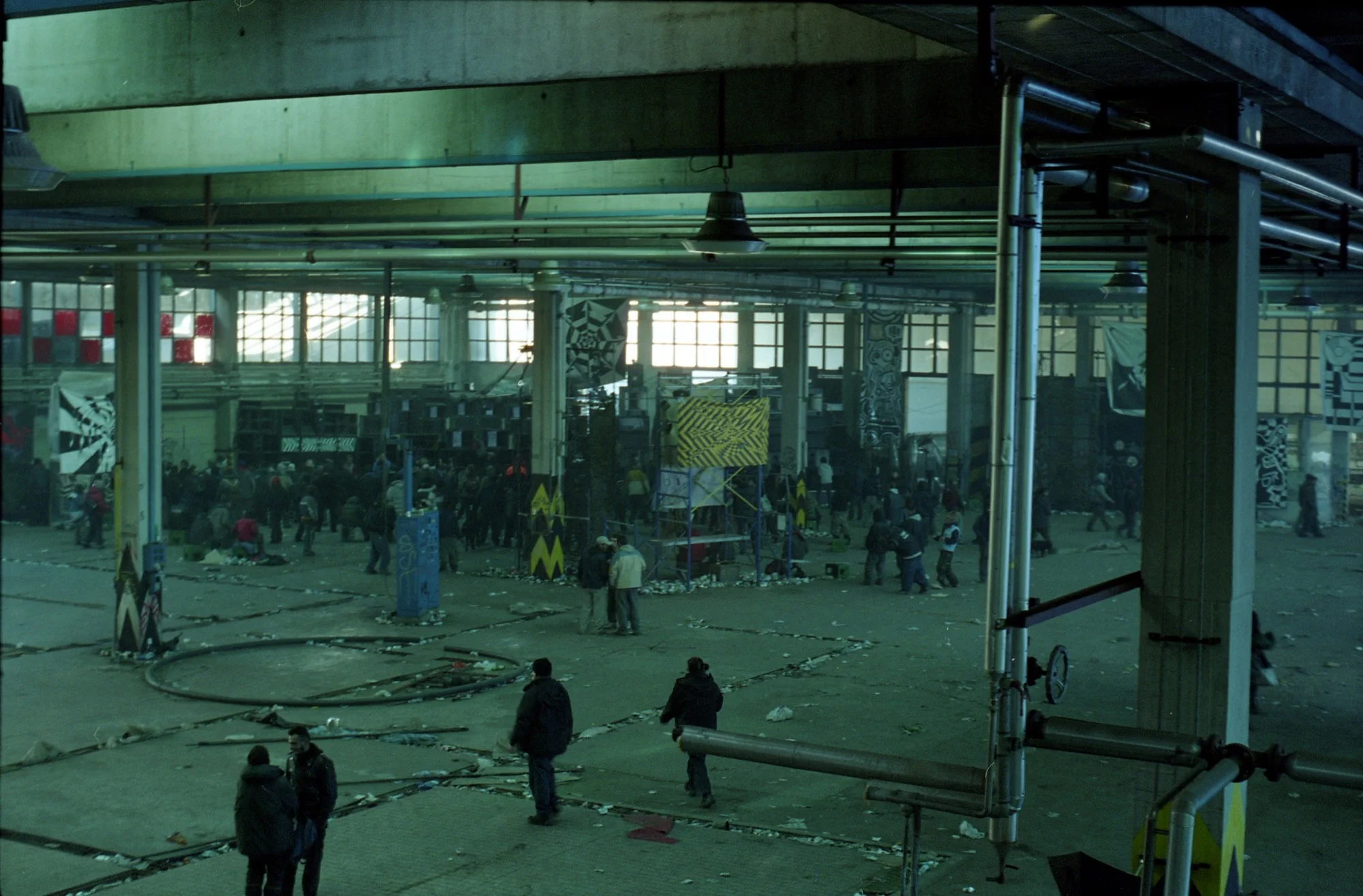 New Years aftermath, abandoned factory, Rome, 2002