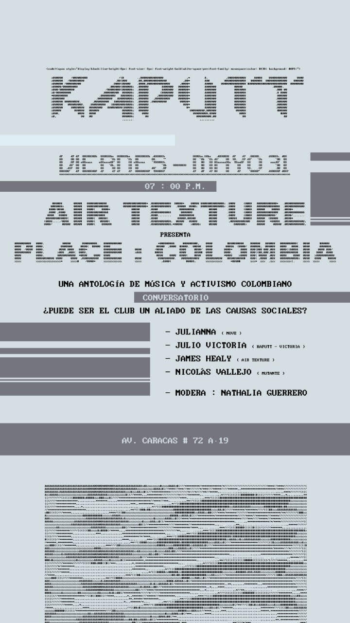 Poster for upcoming roundtable and dance event in Caracas on May 31st.