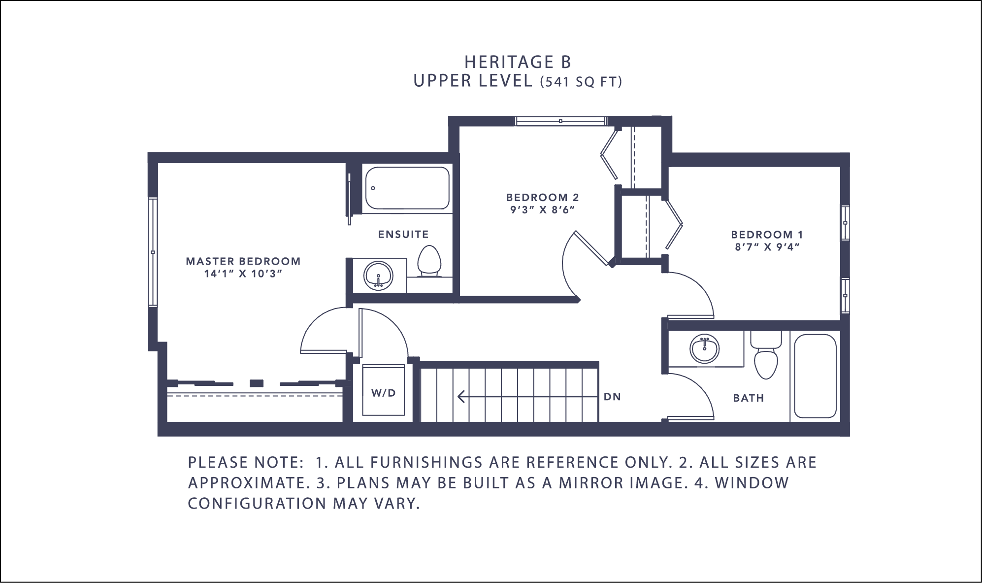 Heritage B Floorplan - Upper Level