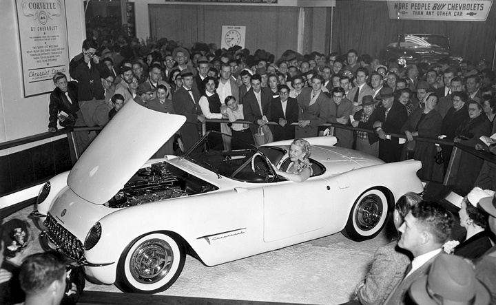 1953 Chevrolet Corvette debuted at the New York Auto Show