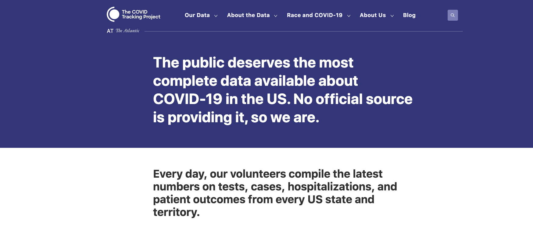 The COVID Tracking Project