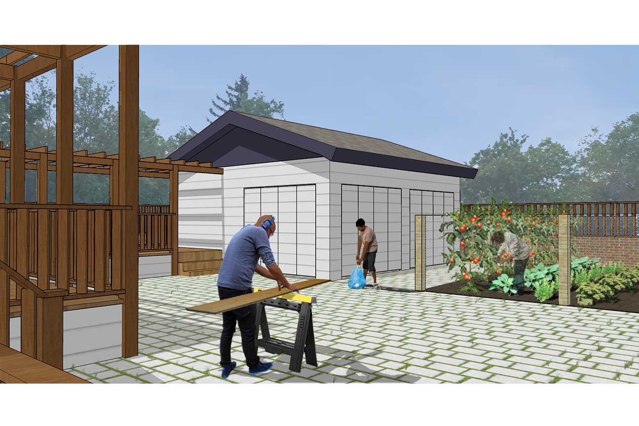 Rear Courtyard - During the Day
