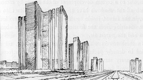 City of Towers Sketch - Le Corbusier - 1923