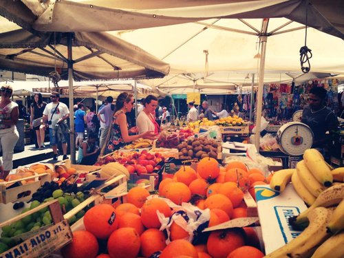Farmer's Markets are very sustainable. They are usually within walking distance, showcase only local and regional foods, support local economies, and they do their job of providing quality food to a community. The only 'green' present is that which you can eat. Photo by Marques King