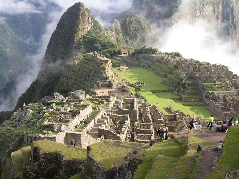 The Ancient Incan ruin city of Machu Picchu, located in modern day Peru. It placed elegantly on top of a hill and till this day it is unknown what this building complex was used for. 