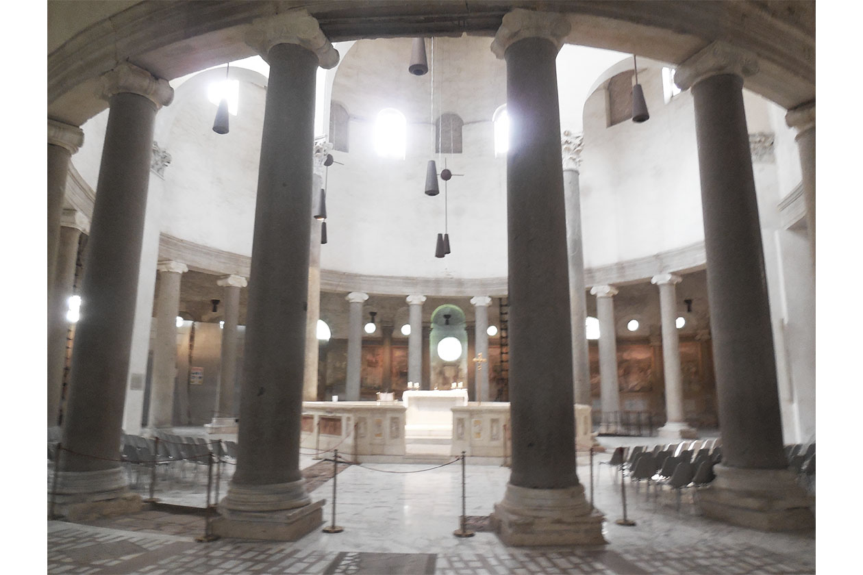 Interior Nave of the Church Santa Costanza in Rome. It's one of the earliest examples of a circular plan church dating back to 4th century AD. Photo by: Marques King