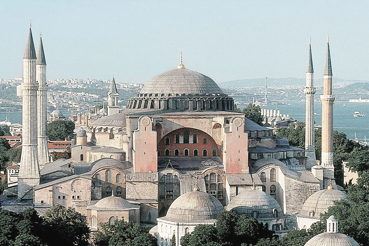 Hagia Sophia in Constantinople (Now Istanbul) is the largest circular plan church ever built. Located in an active earthquake zone, engineers still wonder how people of the day were able to build such a structure.It was built in the 6th Century and is the crown jewel of Byzantine/Eastern Orthodox Christian Architecture. 