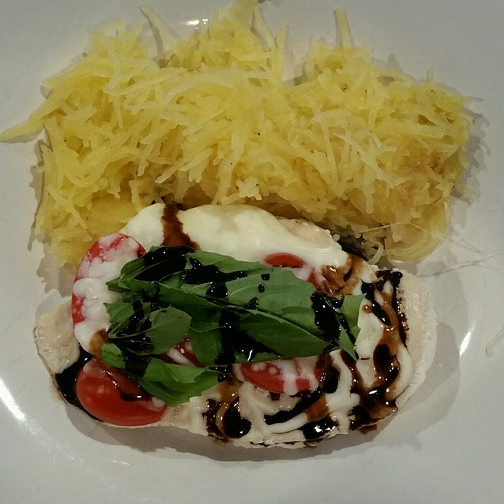 Chicken Caprese with Spaghetti Squash