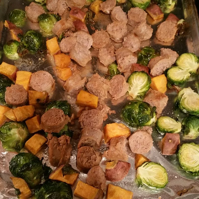 Turkey Sausage with Roasted Veggies
