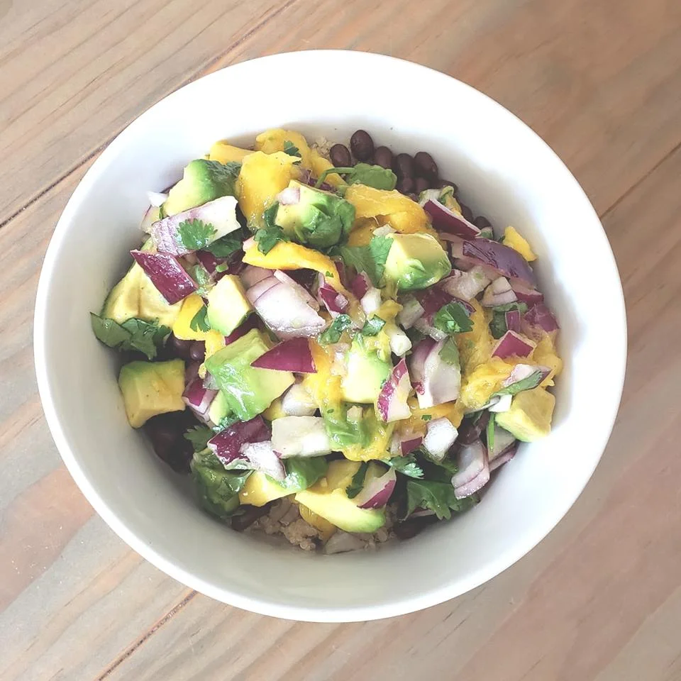 Mango-Avocado Quinoa Bowl with Black Beans