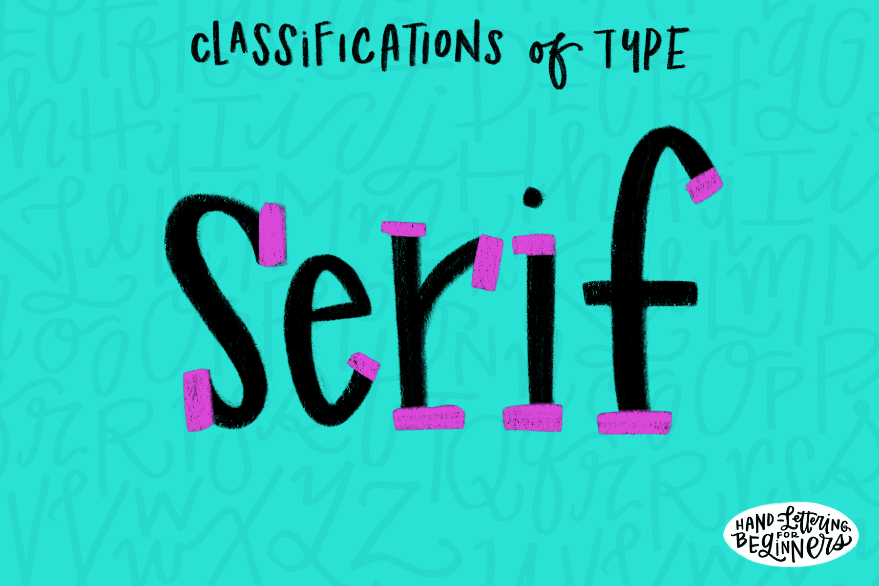 Serif : The term serif refers to the “bar” that’s sometimes attached to the ends of strokes on letterforms. This can sometimes create a more traditional or more serious tone across a word.