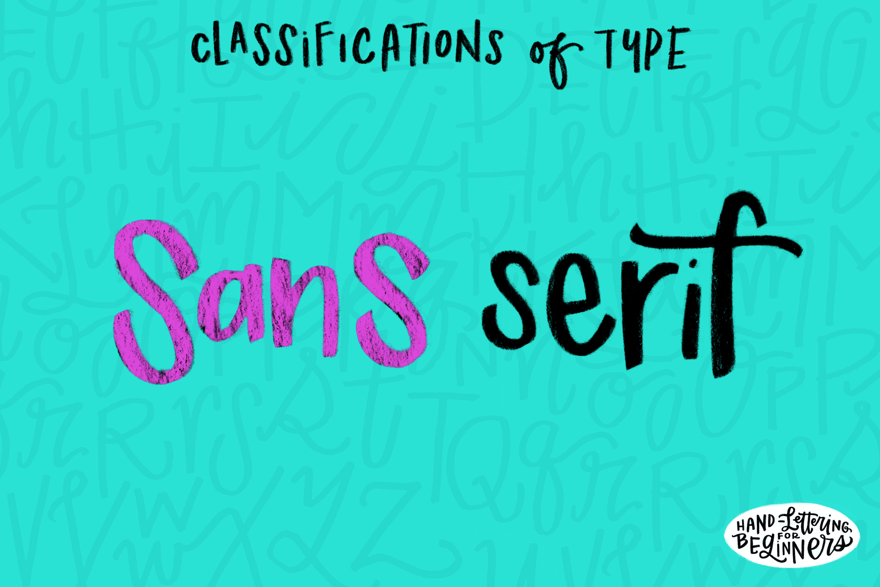 Sans serif: “Sans Serif” means there are no bars attached to the letterforms. (An easy way to remember the difference is that “sans” literally means “without.”) This often creates a more modern and clean look across a word.