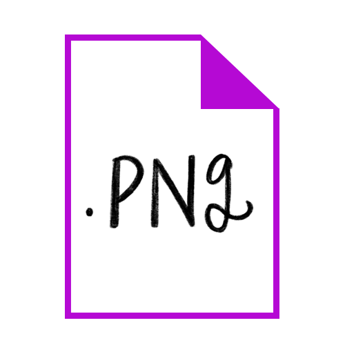 PNG (Portable Network Graphics): Saving your file as a .png will not retain the vector capability that the other two formats do, but it will allow you to save a file with a transparent background for easy and quick use in any raster, pixel-based situation. (For example, I create web graphics a ton and I'm always grabbing my .png logo to quickly drop in as a watermark on those graphics.)