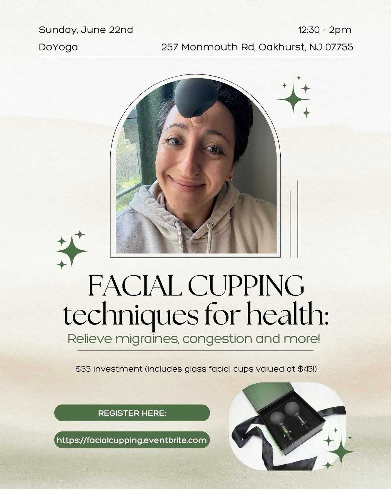 ✨FACIAL CUPPING WORKSHOP✨

Discover the ancient technique that&rsquo;s making waves in modern skincare. Facial cupping uses gentle suction to stimulate lymphatic drainage, increase circulation, and support collagen + elastin production &mdash; all of