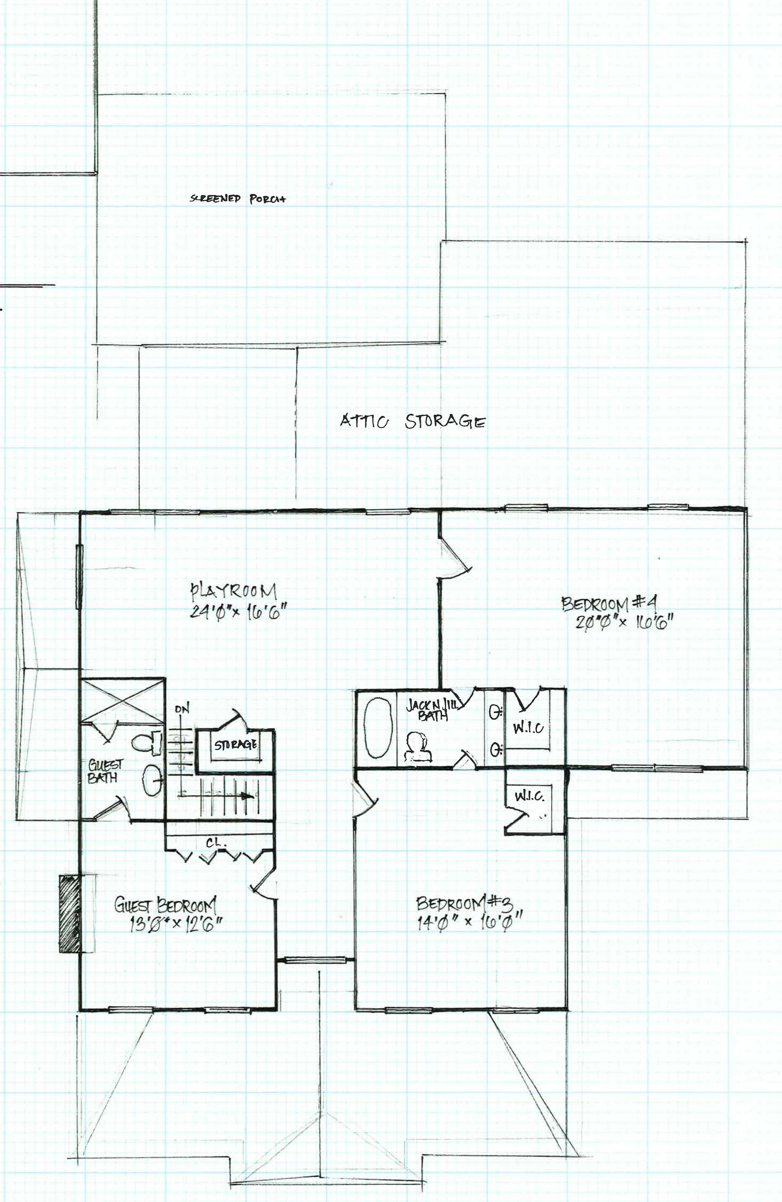 Second Floor Plan Sketch