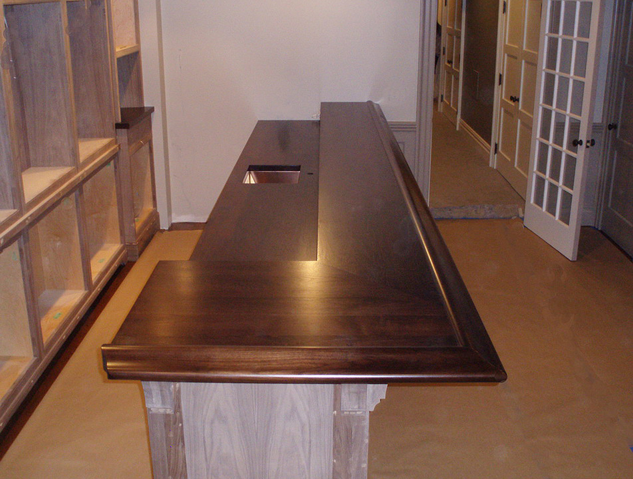 Two-Tier Walnut Bar Top