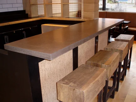 Concrete Bar Top for Pizzaria