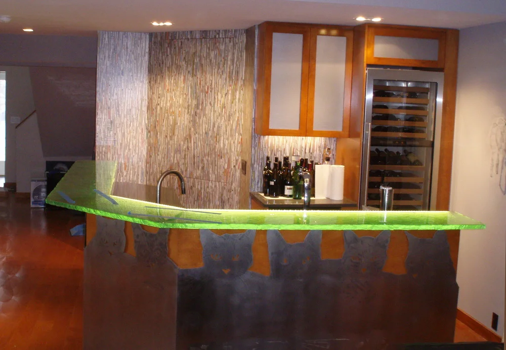 Fusion Glass Bar Top