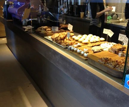 Concrete Bakery Case Bar Top