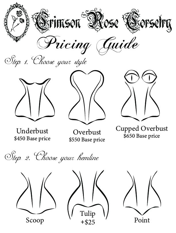 Custom Pricing Guide — Crimson Rose Corsetry
