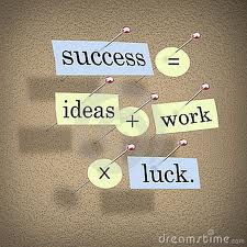 Does the formula for success involve luck?