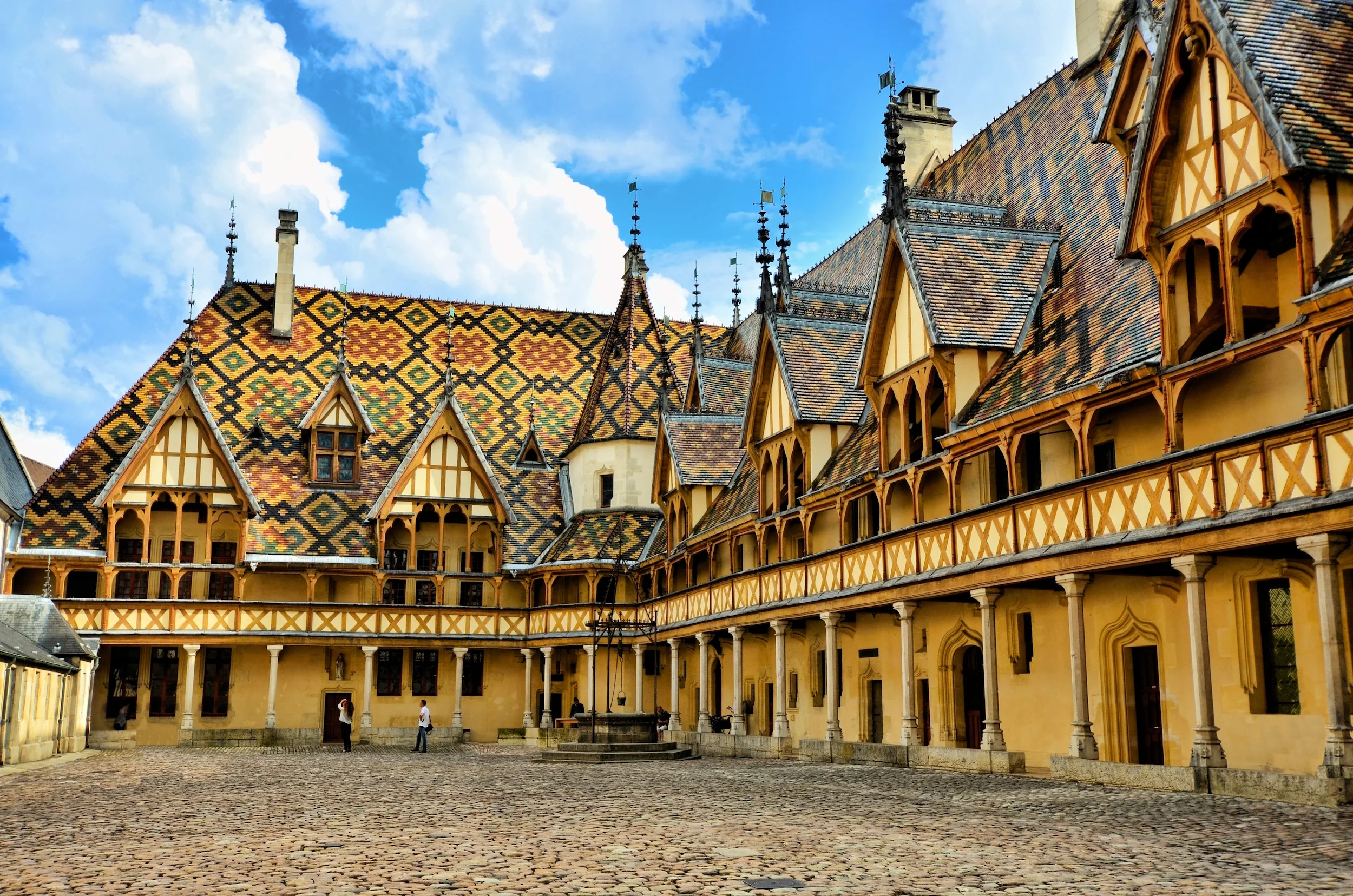 Courtyard at Les Hospice De Beaune.
