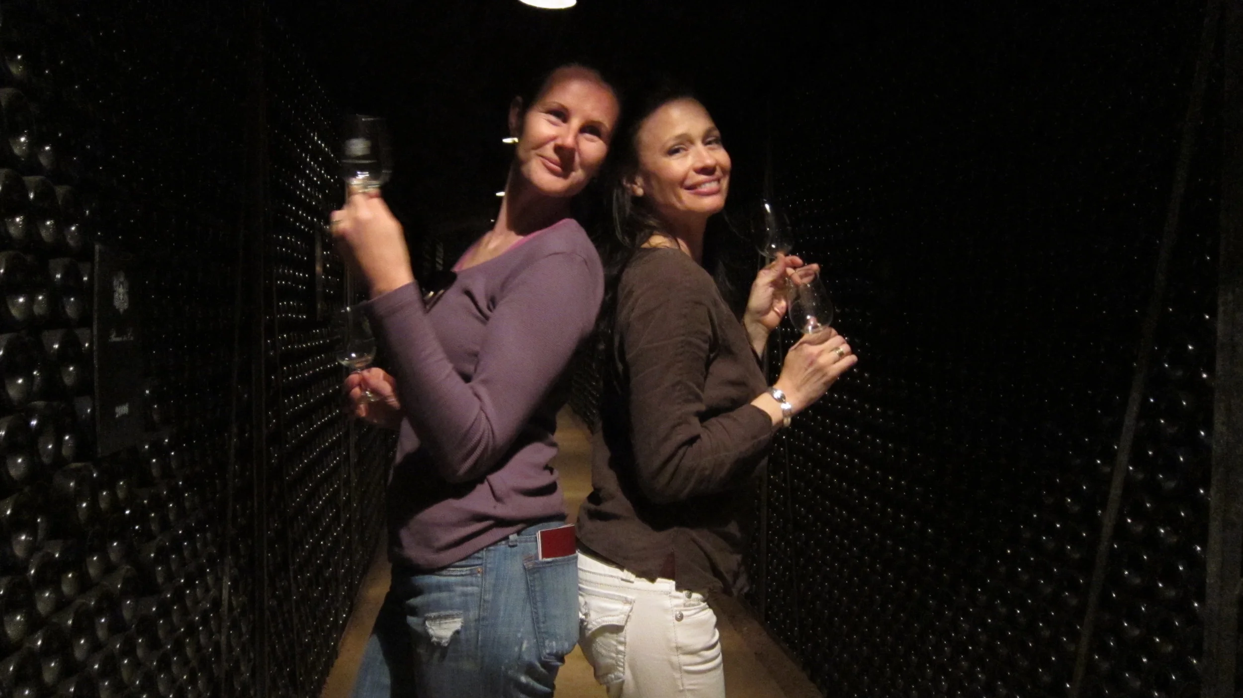 In the caves of Patriarche, a 5 Kilometer labyrinth of wine caves!