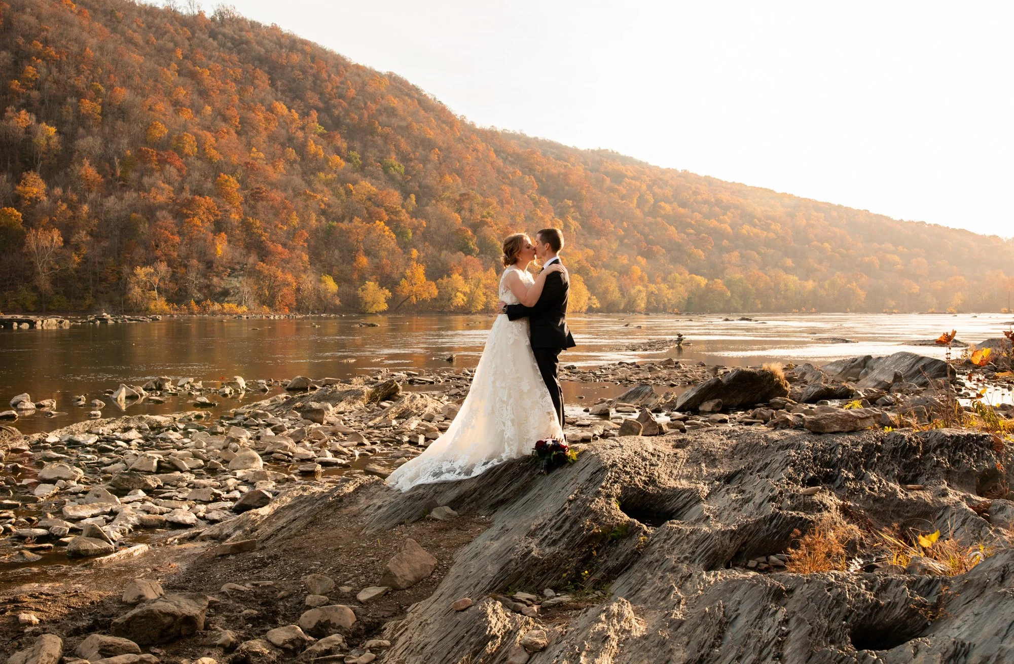 Intimate Fall Adventure Wedding in Harpers Ferry with Melanie + Jacob