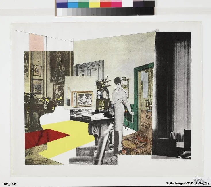 Richard Hamilton, (1922-2011) © ARS, NY Interior, 1964. Screenprint, sheet: 22 1/4 x 27 7/16". Publisher: Editions Alecto, London. Printer: Kelpra Studio, London. Edition: 4. Dorothy Braude Edinburg Fund, 1965. (168.1965) Location: The Museum of Modern Art, New York, NY, U.S.A. Photo Credit: Digital Image © The Museum of Modern Art/Licensed by SCALA / Art Resource, NY Image Reference: ART190010