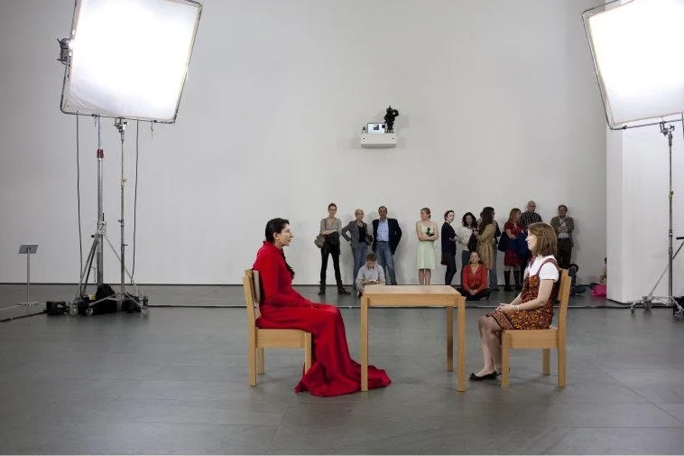Marina Abramovic, (b. 1946) © ARS, NY Installation view of the exhibition, "Marina Abramovic: The Artist Is Present." March 14, 2010 through May 31, 2010. The Museum of Modern Art, New York. Photo: Jonathan Muzikar © The Museum of Modern Art, New York. Approval from MoMA required PRIOR to release of the image! Location: The Museum of Modern Art, New York, NY, U.S.A. Photo Credit: Digital Image © The Museum of Modern Art/Licensed by SCALA / Art Resource, NY Image Reference: ART409577