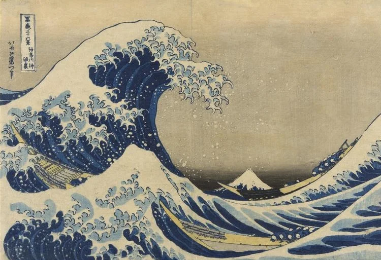 Hokusai Katsushika (1760-1849) Under the Wave off Kanagawa (Kanagawa oki nami ura), also known as the Great Wave, from the series "Thirty-six Views of Mount Fuji (Fugaku sanjurokkei)", c. 1830/33. Color woodblock print; oban, 25.4 x 37.6 cm (10 x 14 3/4 in.) Clarence Buckingham Collection, 1928.1086. Location: The Art Institute of Chicago, Chicago, U.S.A. Photo Credit: The Art Institute of Chicago / Art Resource, NY Image Reference: ART528763