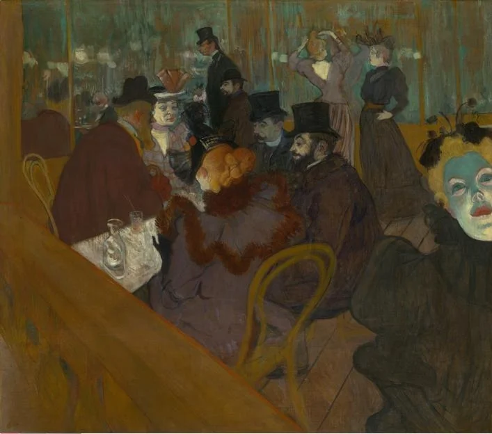  Henri de Toulouse-Lautrec, (1864-1901) At the Moulin Rouge , 1892/95. Oil on canvas, 123 x 141 cm (48 7/16 x 55 1/2 in.). Helen Birch Bartlett Memorial Collection, 1928.610. Location: The Art Institute of Chicago, Chicago, U.S.A. Photo Credit: The Art Institute of Chicago / Art Resource, NY Image Reference: ART527472